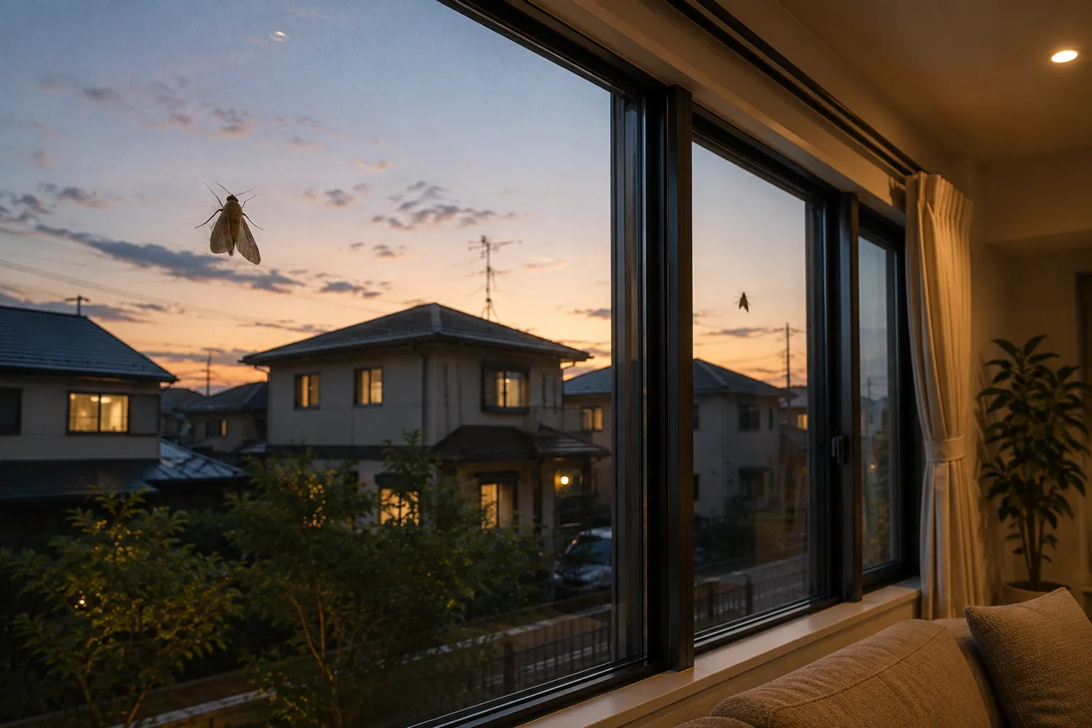 【戸建て】窓に寄ってくる虫が苦手｜高領域UVカットフィルムをご提案した事例