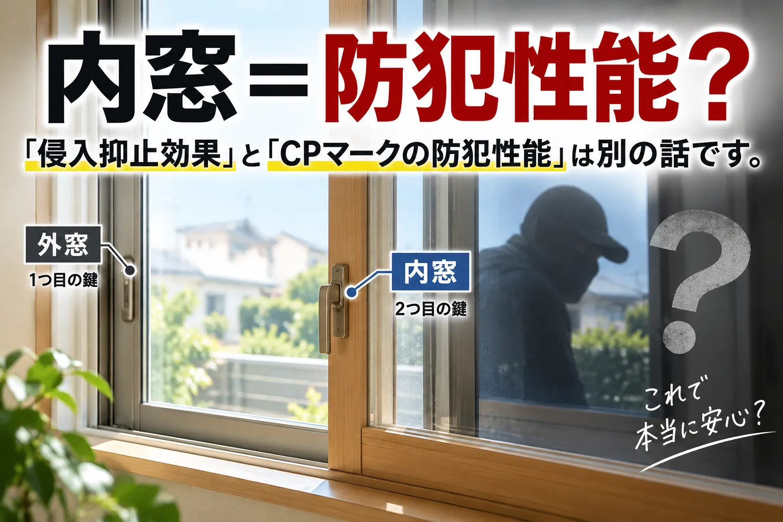 内窓に「防犯性能がある」って、本当ですか？